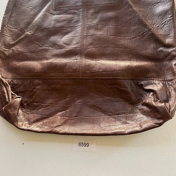 Banana Republic Women's Shoulder Tote Bag Soft Leather Croc Print Magnetic - Picture 11 of 12